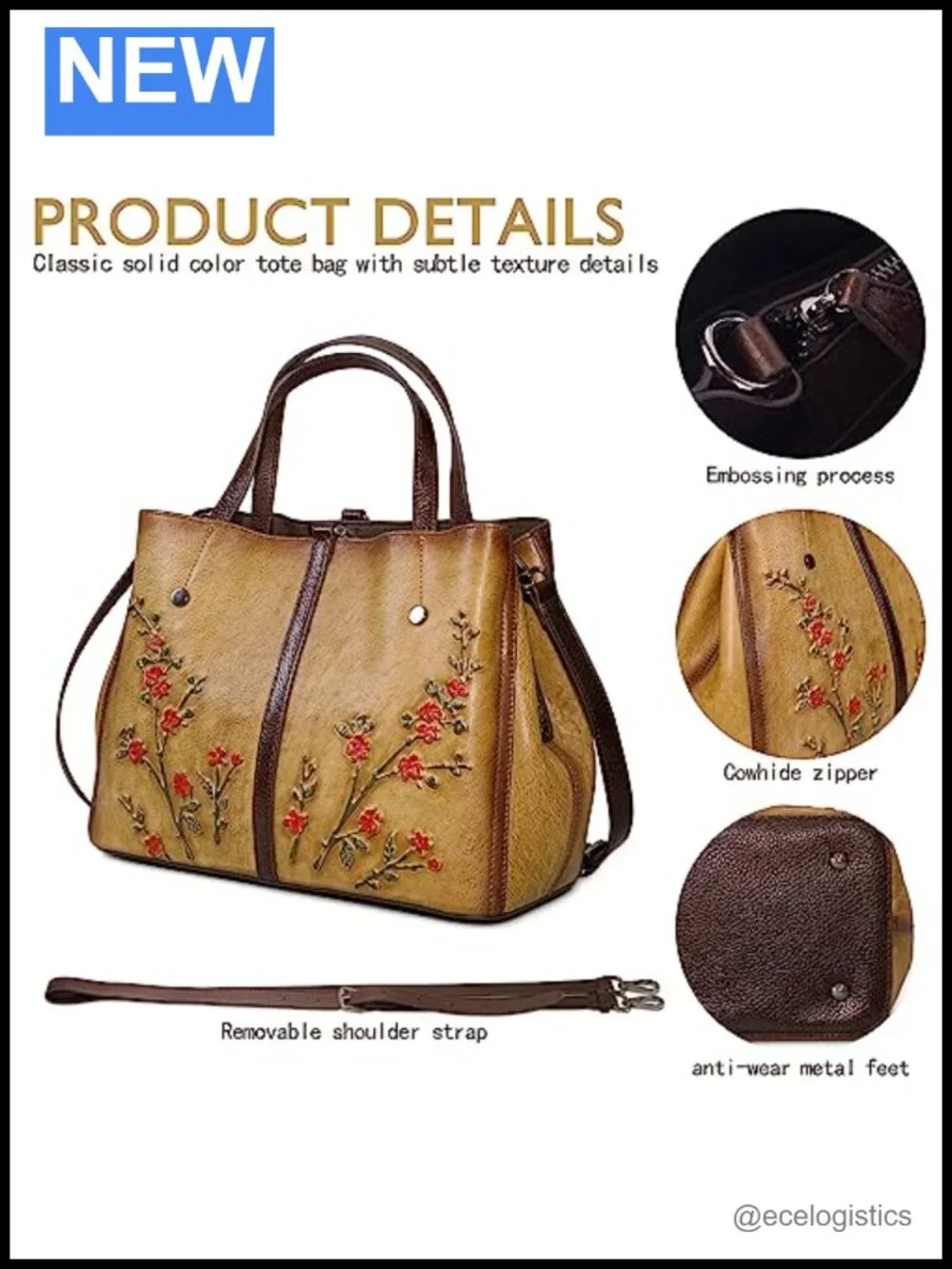 Genuine Leather Vintage Crossbody Bag & Wallet Set with RFID Blocking